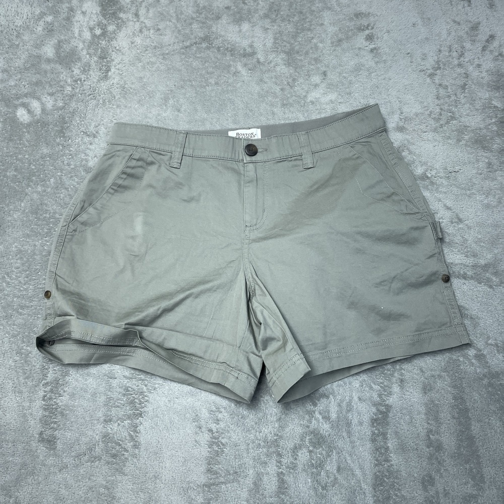 Boston Traders Women's Size 14 Casual Shorts Gray Cotton Blend H0554